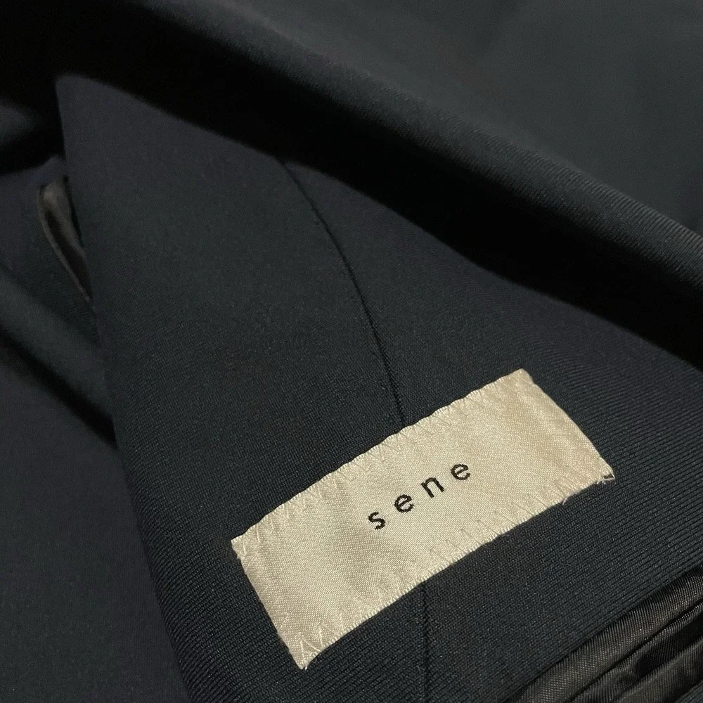 Sene Soho FlexTech Technical Blazer Men's Navy Size 48 Stretch 2 Button